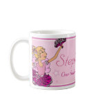 Ballerina princess pink and blonde hair girl mug