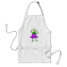 Ballerina Purple Tutu Dancing Frog Apron