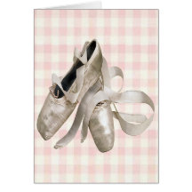 Ballerina Shoes Greeting Card