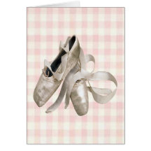 Ballerina Shoes Greeting Cards