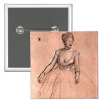 Ballerina sketch by Degas pretty ballet dancer art Pinback Buttons