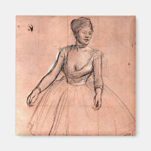 Ballerina sketch by Degas pretty ballet dancer art Refrigerator Magnet
