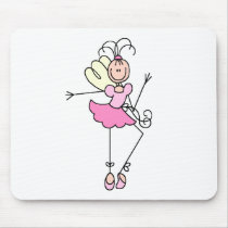 Ballerina Stick Figure Four Mousepad