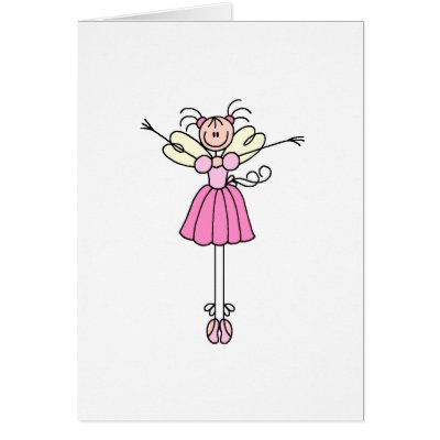 Ballerina Stick Figure Two Card by stick_figures