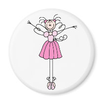 Ballerina Stick Figure Two Magnet