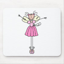 Ballerina Stick Figure Two Mousepad
