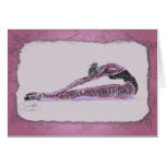 Ballerina Stretching In Pink Greeting Card