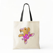 Ballerina Teddy Bear Canvas Bags
