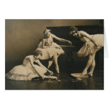 ballerina trio greeting card