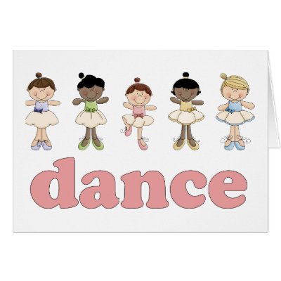Ballerinas Dance Card by CountryCute