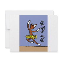 ballet agility dog personalized invitation