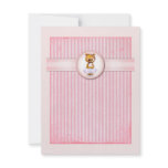 Ballet Bear Vintage Pink Candy Birthday Invitation