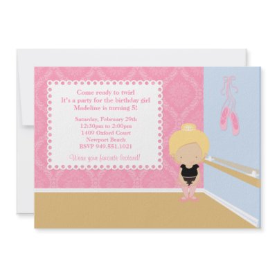 Ballet Birthday Party Invitation by eventfulcards
