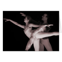 Ballet - Dance Partners 2 - Red Greeting Cards