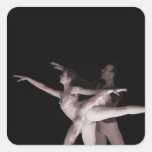 Ballet - Dance Partners 2 - Red Square Sticker