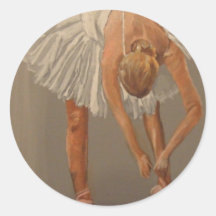 Ballet dancer 1 round sticker