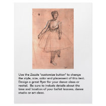 Ballet dancer art pretty ballerina sketch by Degas Flyers