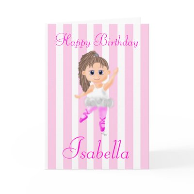 Ballet Dancer Birthday Card by Loubeez