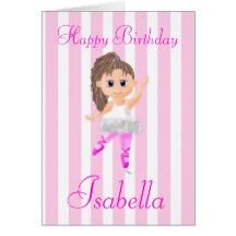 Ballet Dancer Birthday Card