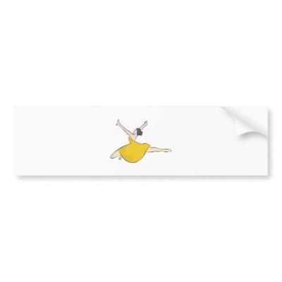 Ballet Dancer Bumper Stickers by sportydesigns