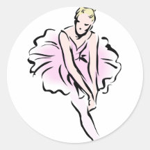 Ballet Dancer Merchandise Round Sticker