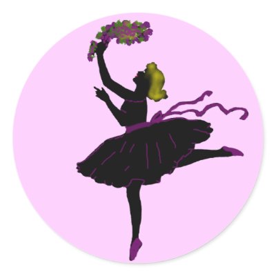 Ballet Dancer Round Sticker by DODGERFL