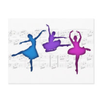 Ballet Day Ballerinas Postcard