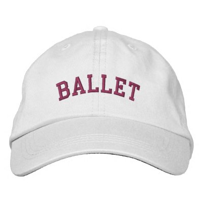 BALLET EMBROIDERED BASEBALL CAPS by liz5384