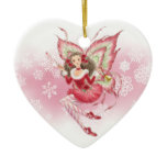 Ballet Fairy Holiday Ornament - Heart