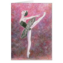 Ballet Greeting Card - Black Swan