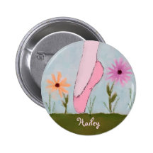 Ballet in Flowers Customisable Button