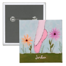 Ballet in Flowers Customisable Button
