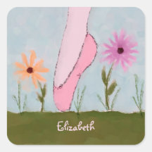Ballet in Flowers Customisable Stickers