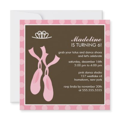 Ballet Party Invitations by heartlocked