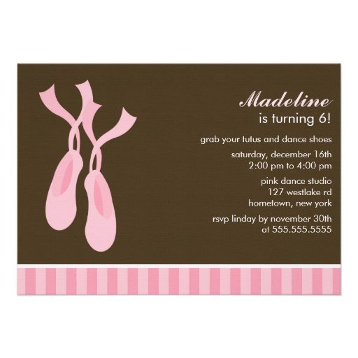 Ballet Party Invitations