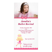 Ballet Recital Custom Photo Card
