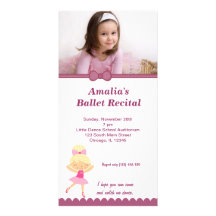 Ballet Recital Customized Photo Card