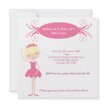 Ballet Recital Personalized Announcements