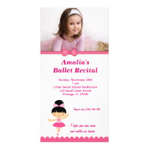 Ballet Recital Personalised Photo Card