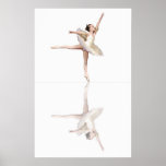 ballet reflections white posters