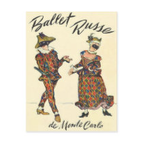 Ballet Russe Harlequin Dancers Post Cards