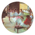 Ballet School ~ Edgar Degas Round Sticker