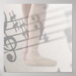 ballet shoes musical notes posters