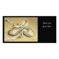 Ballet shoes customized photo card