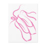 Ballet Shoes Pink Post Card
