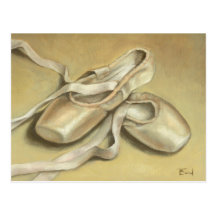 Ballet shoes postcard