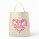 Ballet Slipper Heart Canvas Bag