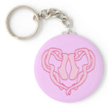 Ballet Slipper Heart Key Chain