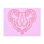 Ballet Slipper Heart Postcards