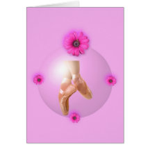ballet slippers ballerina dancer performing arts greeting cards
